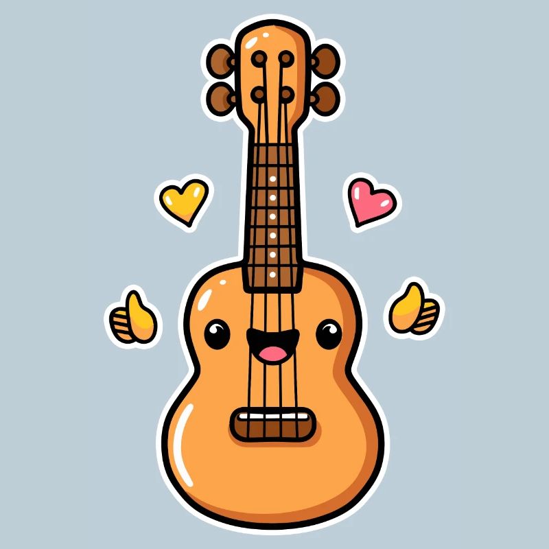Ukulele Cartoon Style