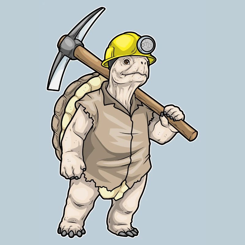turtle miner pickaxe mining