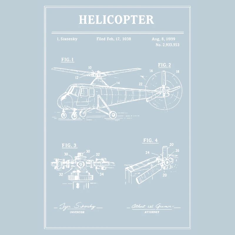 Helicopter Blueprint Diagram