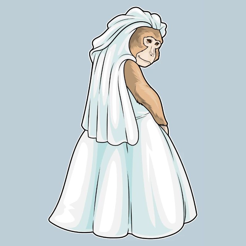Singe Voile de mariée Mariage