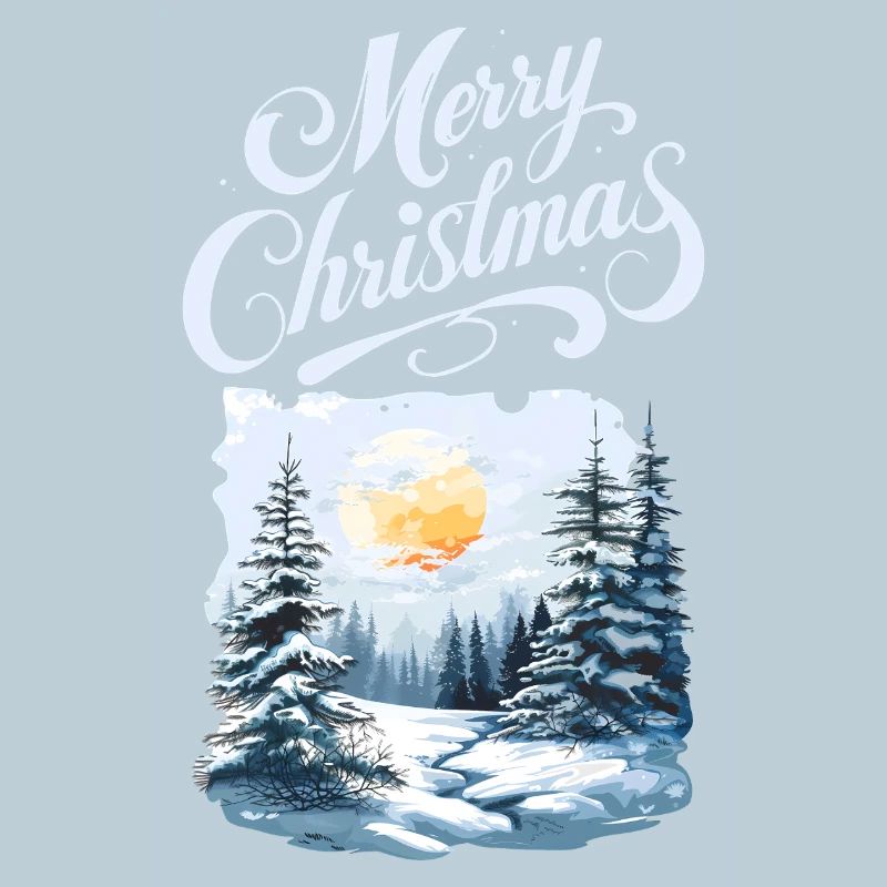 Frohe Weihnachten Waldlandschaft