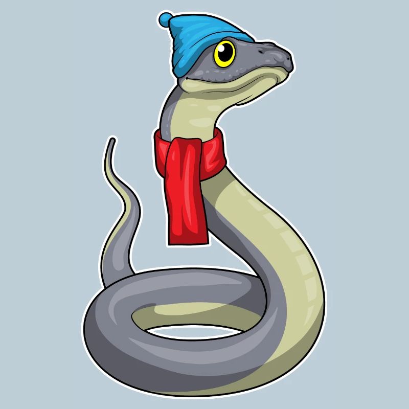 Chapeau d’hiver en forme de serpent