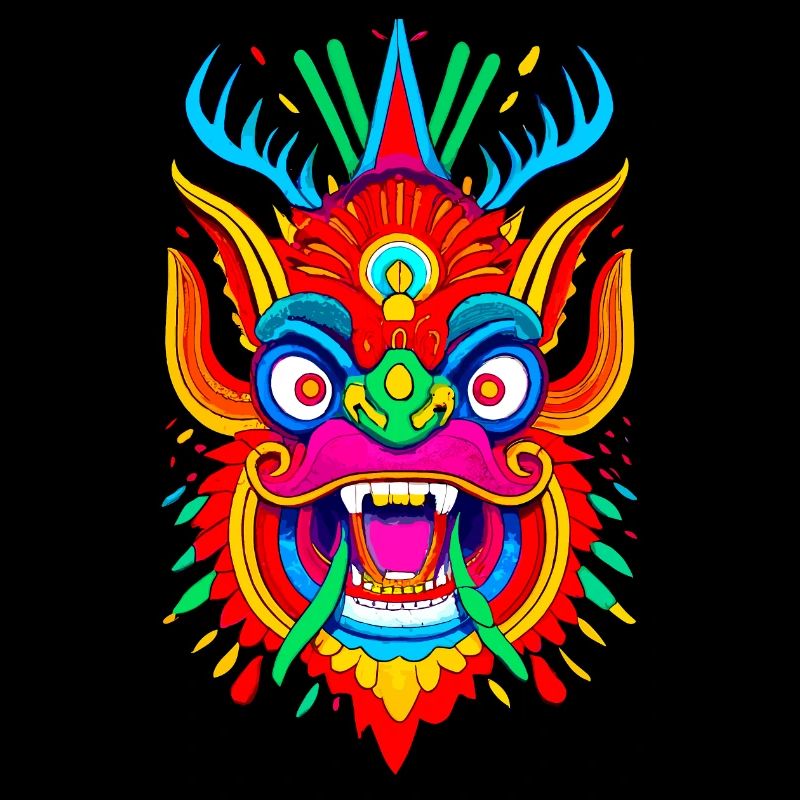 Colorful Dragon Mask