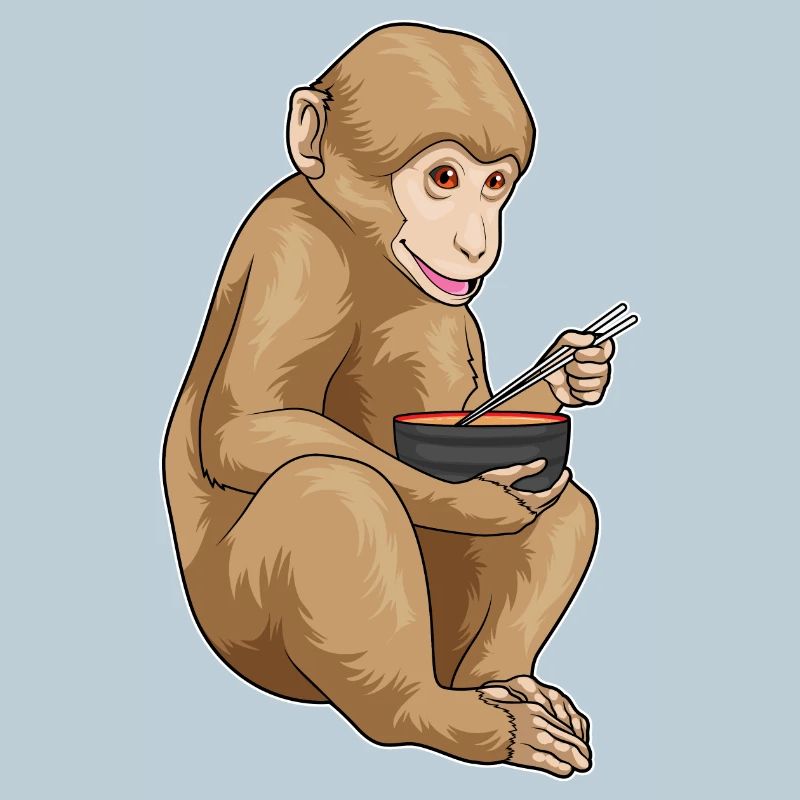 Cuisinier singe cuisine de ramen