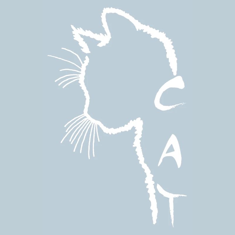 White Cat Silhouette