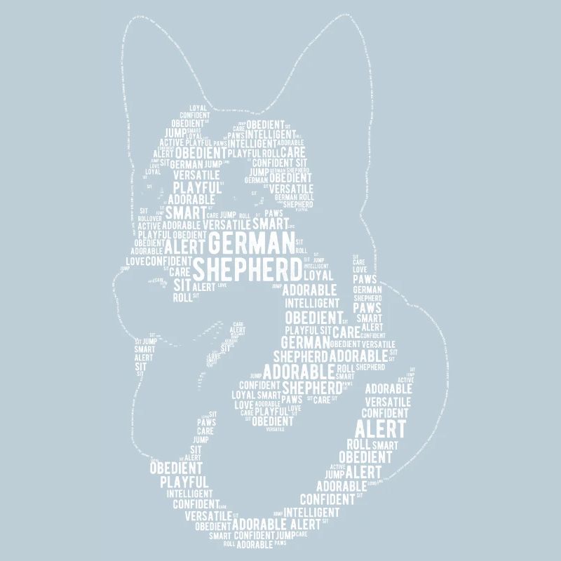 Deutscher Schäferhund Wort Kunst Geschenk