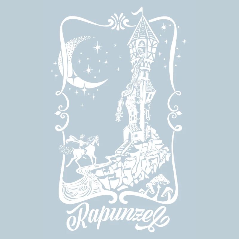 Rapunzel Turm Silhouette Prinzessin