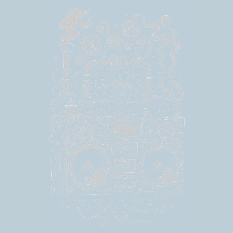 Steampunk Ghettoblaster-Zahnräder