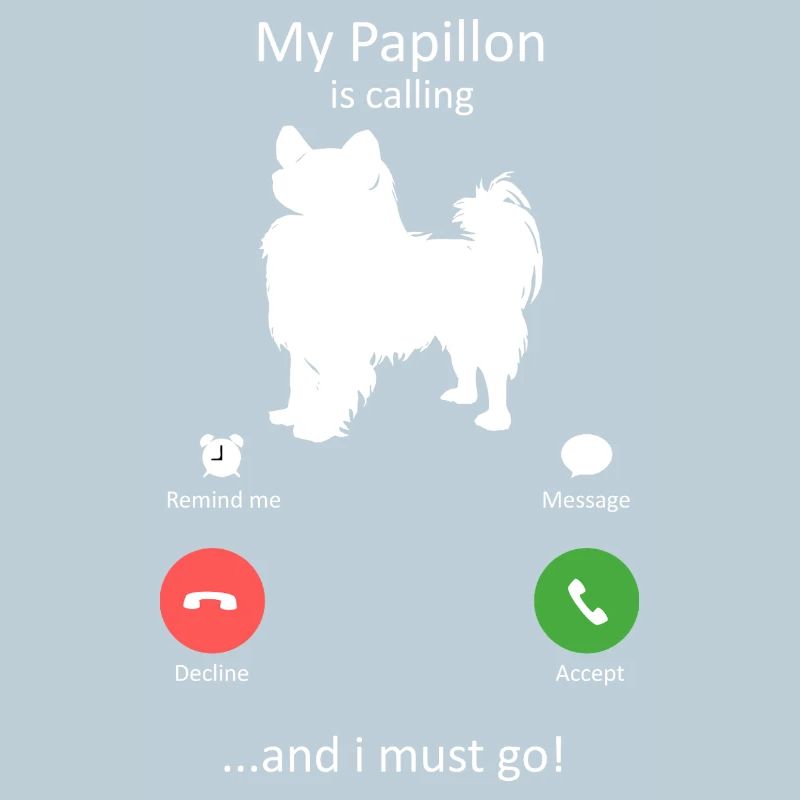 Interface de téléphone intelligent Papillon Dog Calling