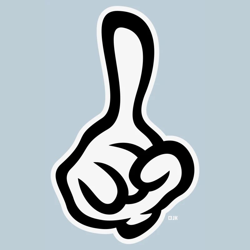 Raised index finger (finger / right hand NEG2C)
