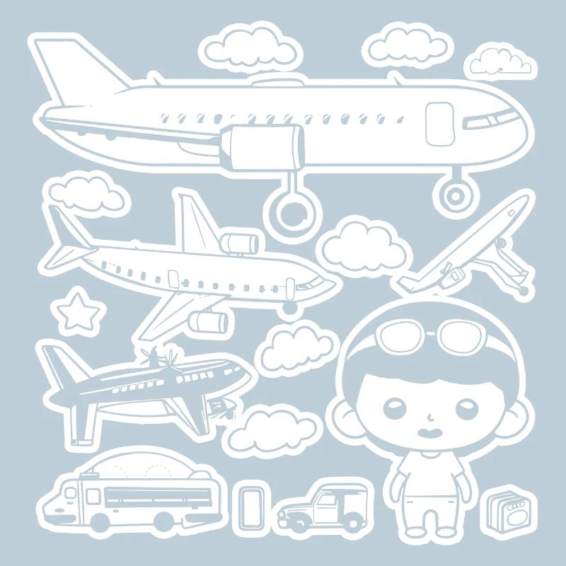 Airplanes Cartoon Style