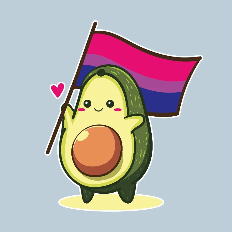 Avocado Bisexual Flagge Bi Pride LGBT Queer CSD