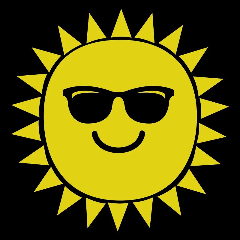 Cheerful sun with sunglasses