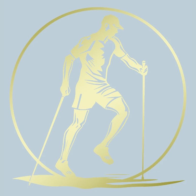 Silhouette de marche nordique
