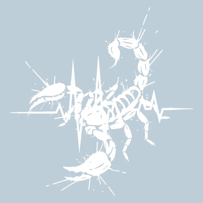 Skorpion Herzschlag Explosion Kunst Vektor