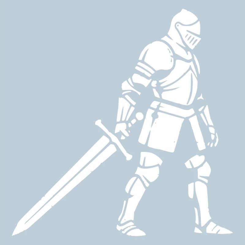 Schwarzer Ritter Silhouette Schatten