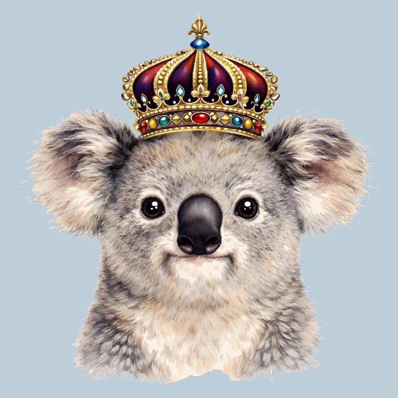 Königlicher Koala mit Krone 
