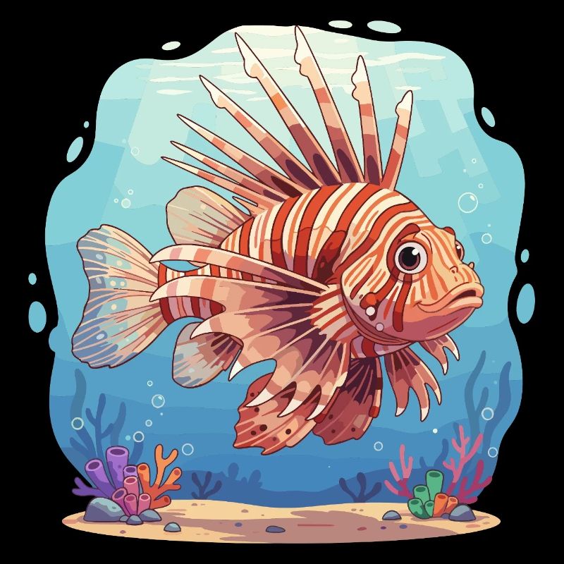 Feuerfisch Unterwasser-Pracht