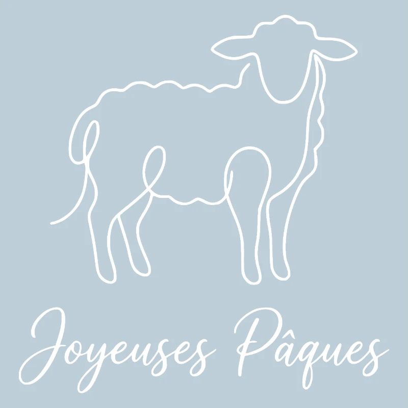 Joyeuses Pâques , Süßes Lämmchen Oster Shirt, Bag