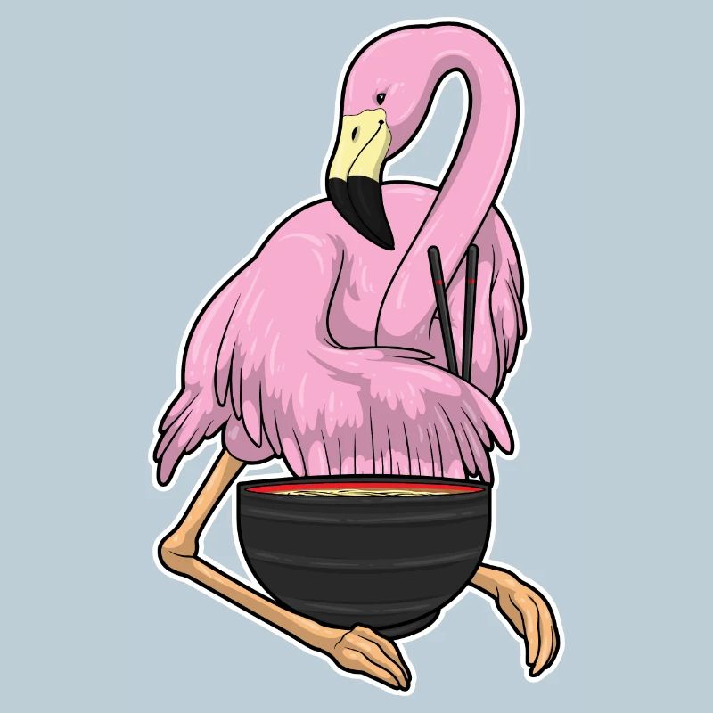 Cuisson de ramen pour Chef Flamant Rose