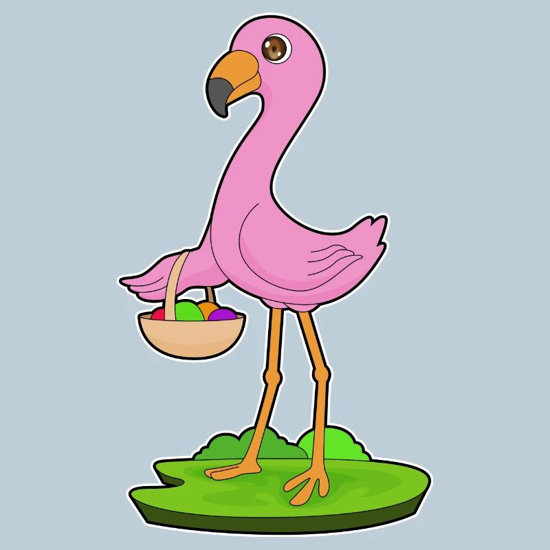 Flamingo Frucht Korb