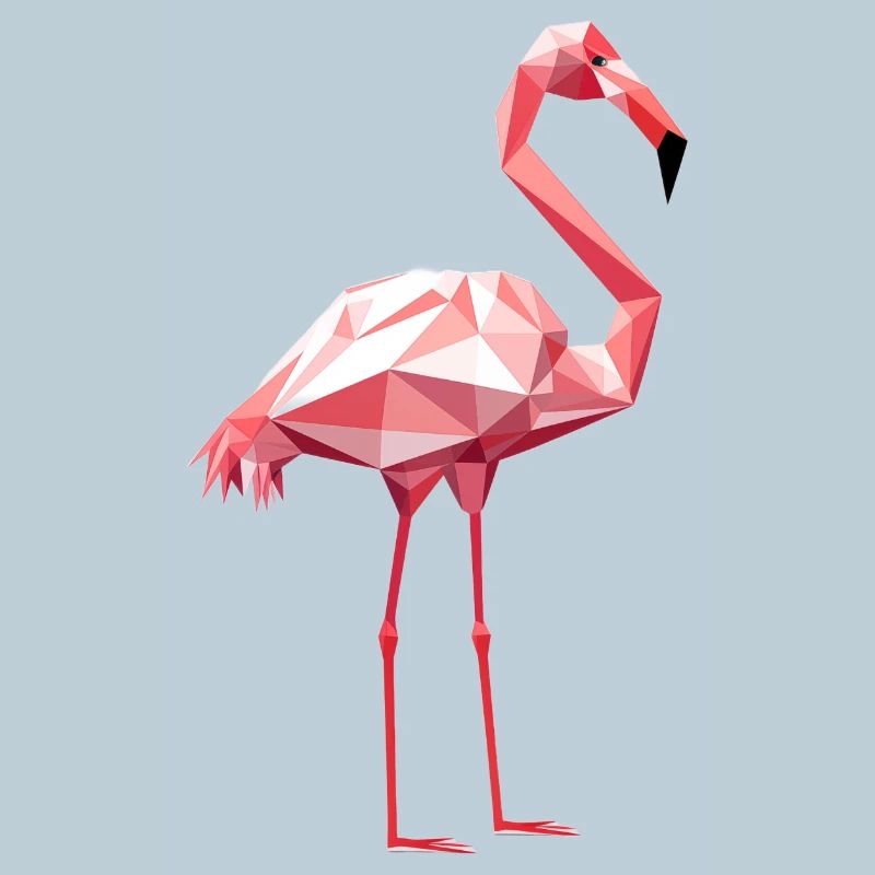 Flamingo in Geometric Style