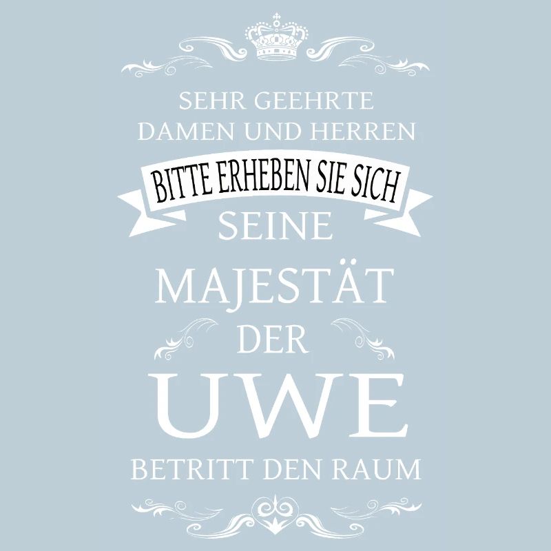 Sa Majesté Uwe entre dans la pièce