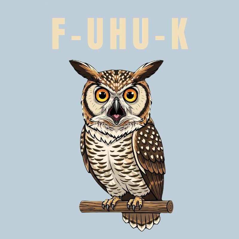 Eagle Owl Owl Funny Pun Saying Humor Bird