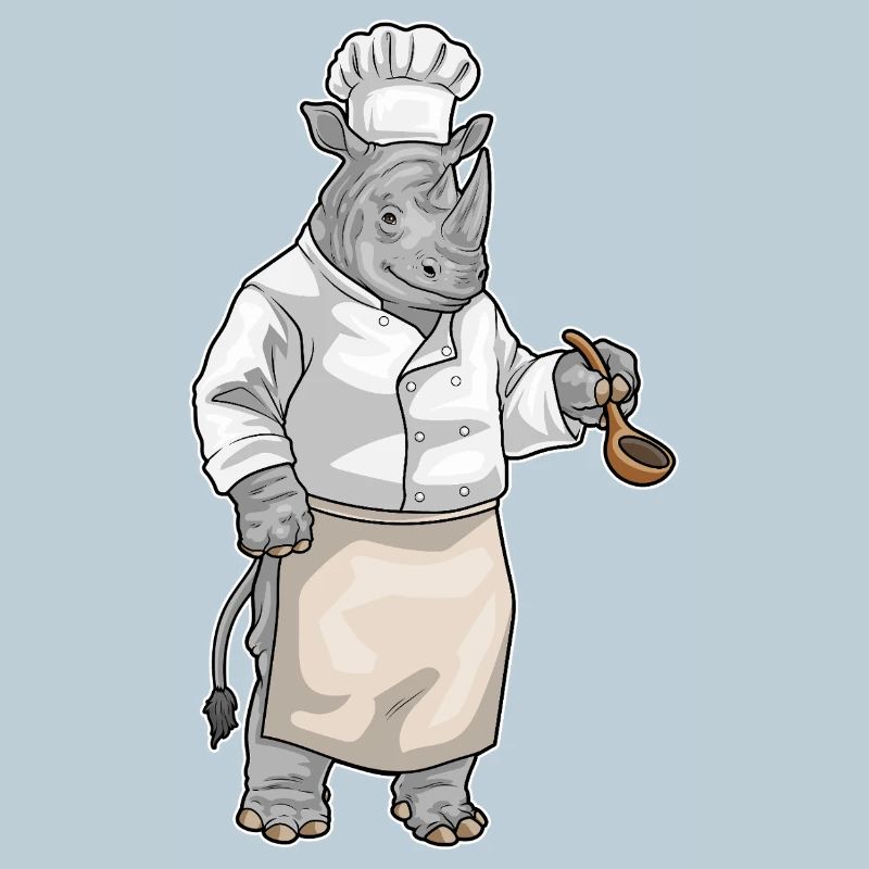 Rhinocéros Cuisson Cuisson Cuiller Cuisson