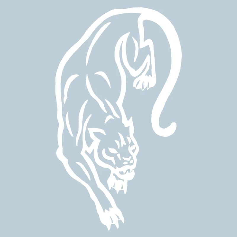 Weiße Panther-Silhouette