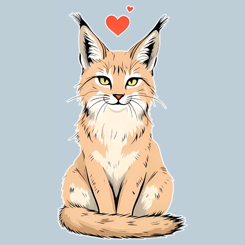 Lynx avec cœur – Sauvage et affectueux