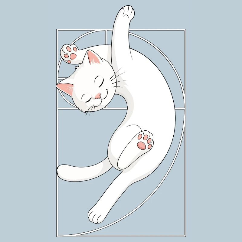 Fibonacci Spiral Cat