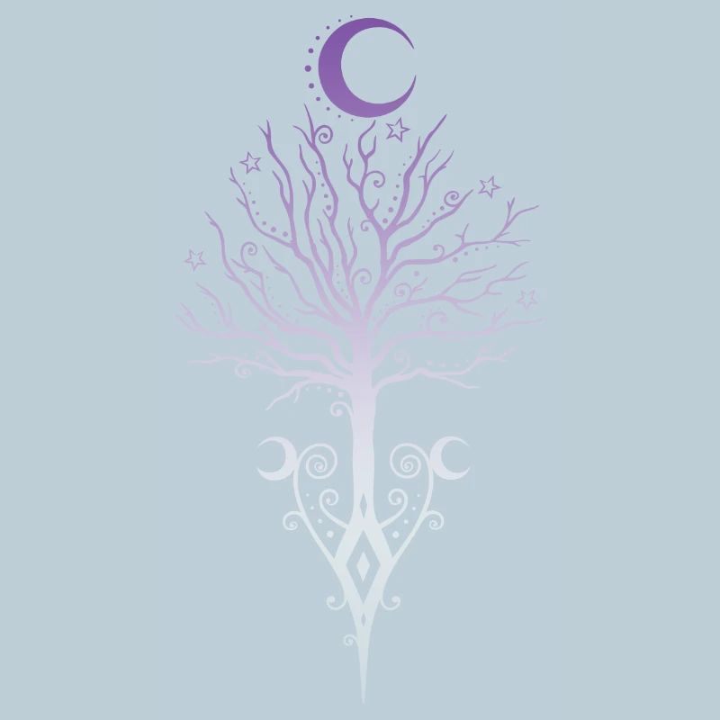 Arbre de lune occulte automne sombre