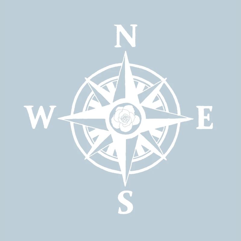 Compass rose (white)