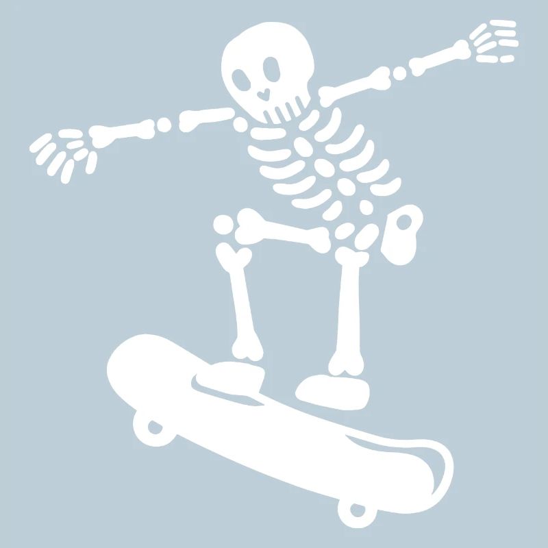 Skateboarding Skeleton Skateboarder