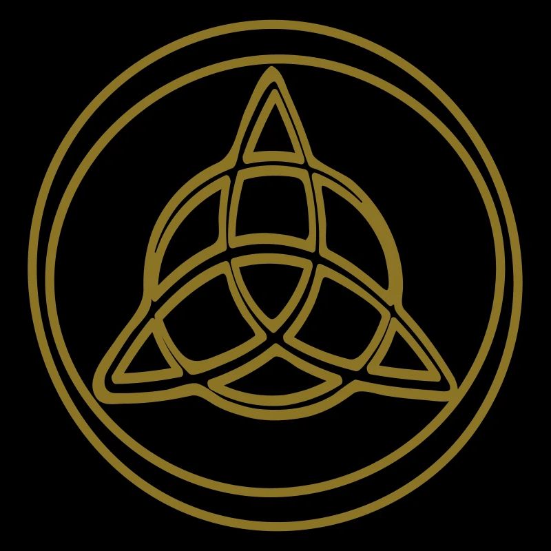 Triquetra Celtic Knot Line Art Symbol 2