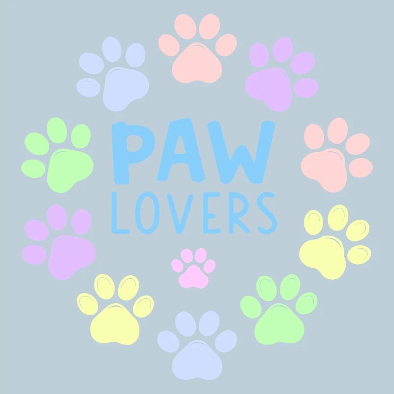 PAW LOVERS Blue Pastel Paws