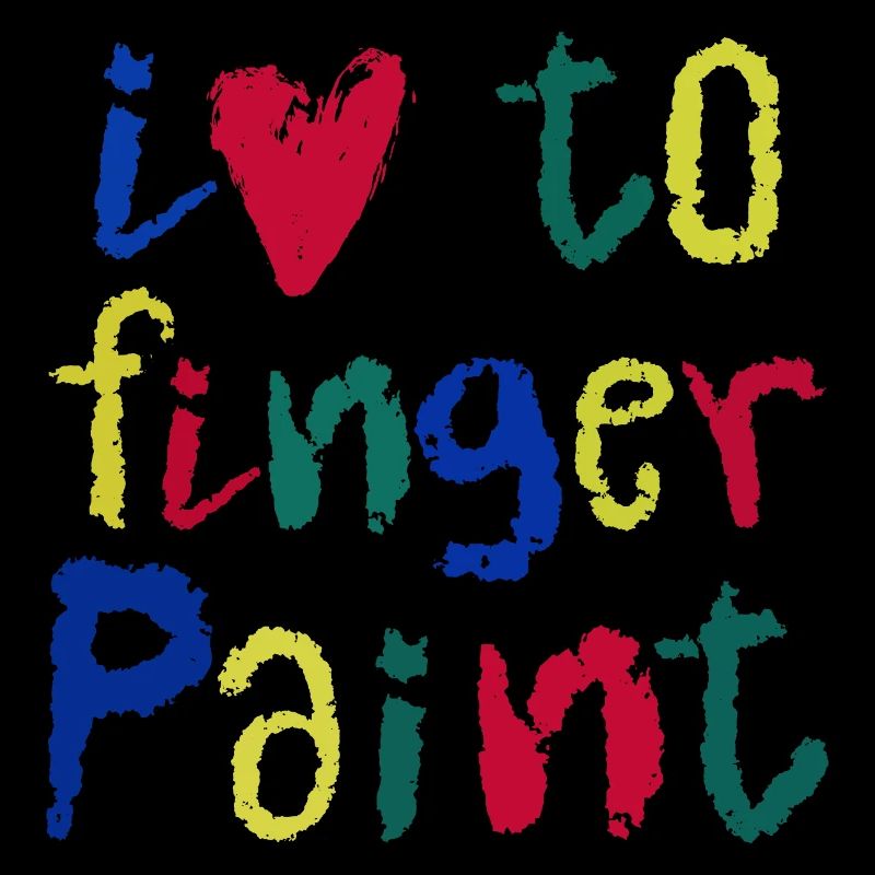 Ich liebe Fingerfarben | Malspaß Design Kinder