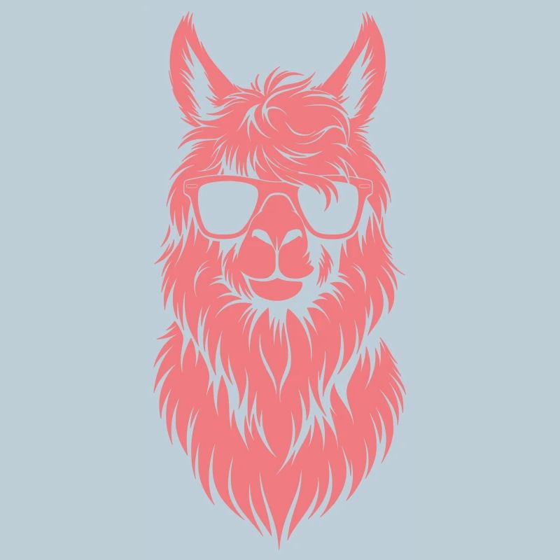 Hipster-Lama mit Sonnenbrille