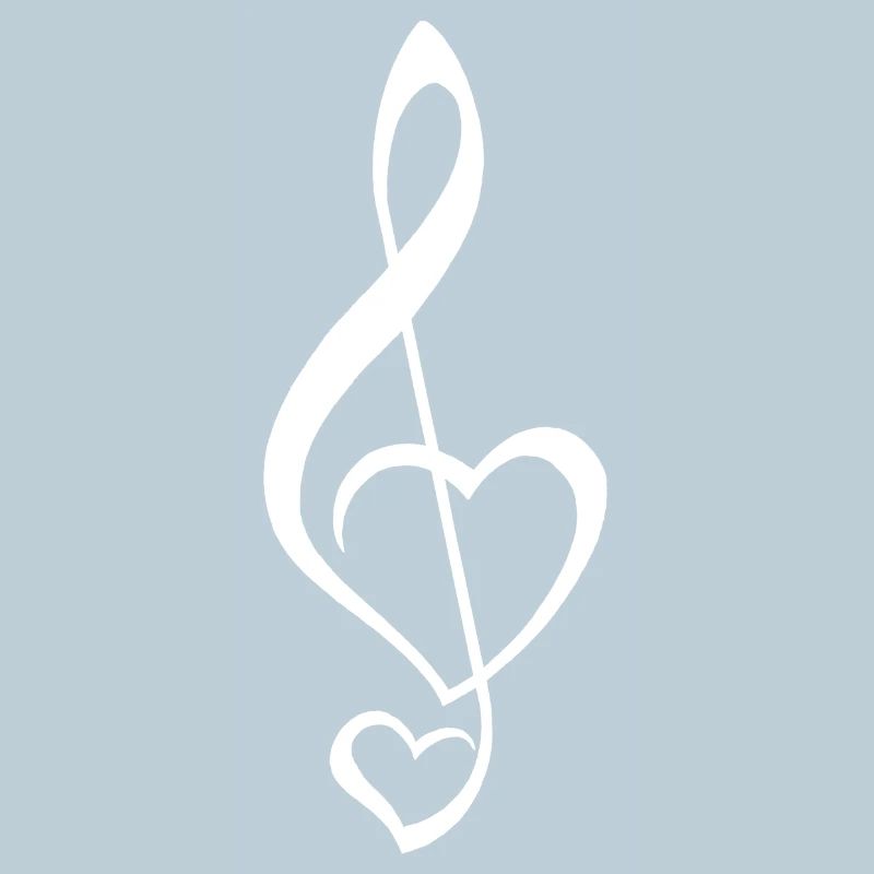Clé de partition blanc/amant de musique