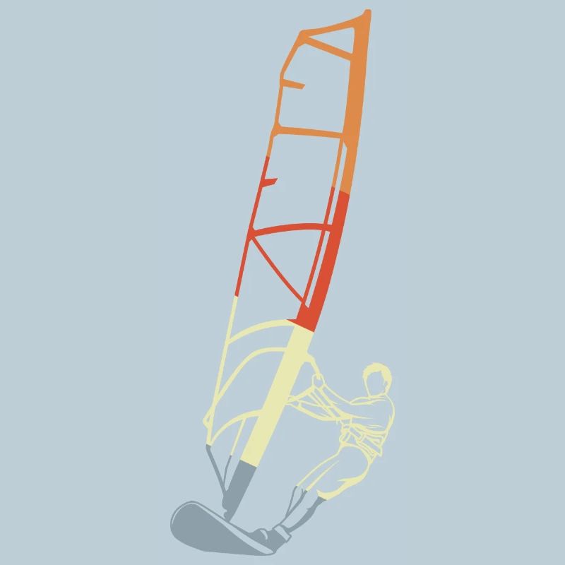 Lustiger Windsurfer Junge