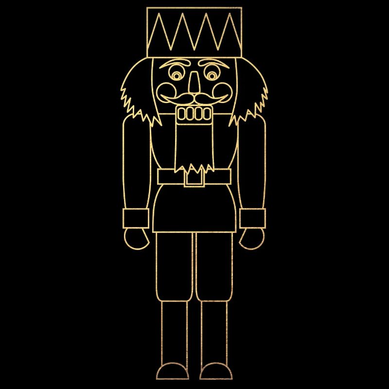 Nutcracker Gold Lines Christmas Christmas
