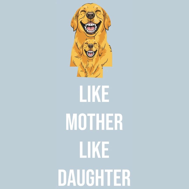 Hunde-Duo Mutter Tochter Illustration