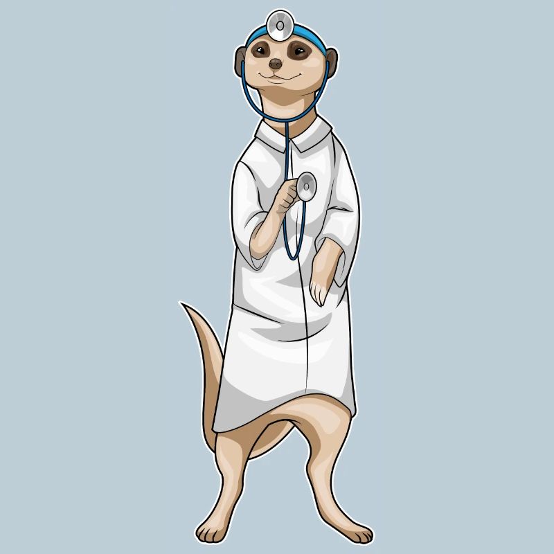 Erdmännchen Arzt Stethoskop