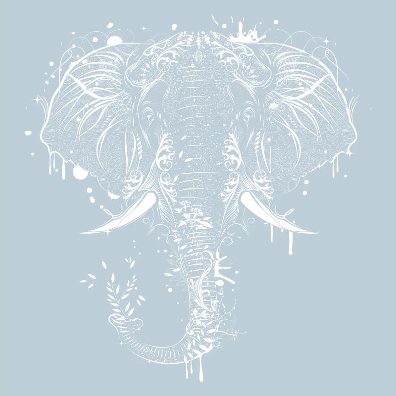 Elephant head ornamental decorated
