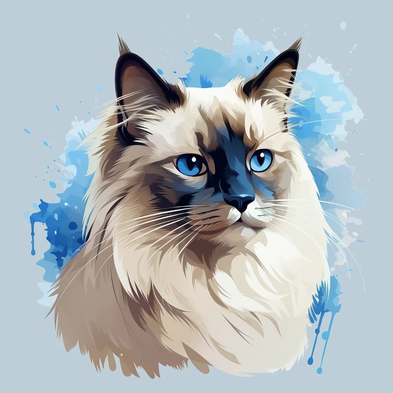 Tête de chat sacré Birman