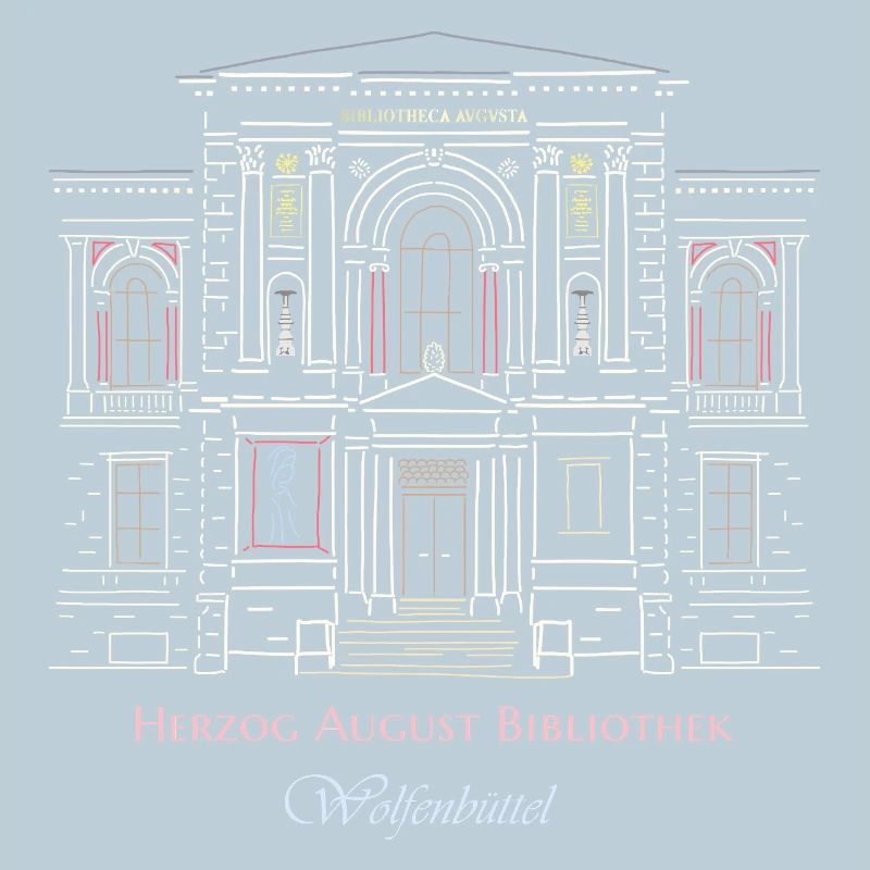Wolfenbüttel, Bibliothek handgezeichnet