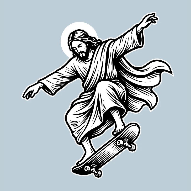 Jesus Skateboard – lustiges Skate-Meme