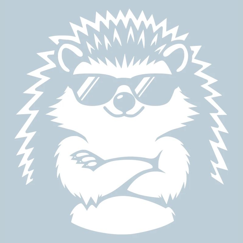 Cool hedgehog with sunglasses