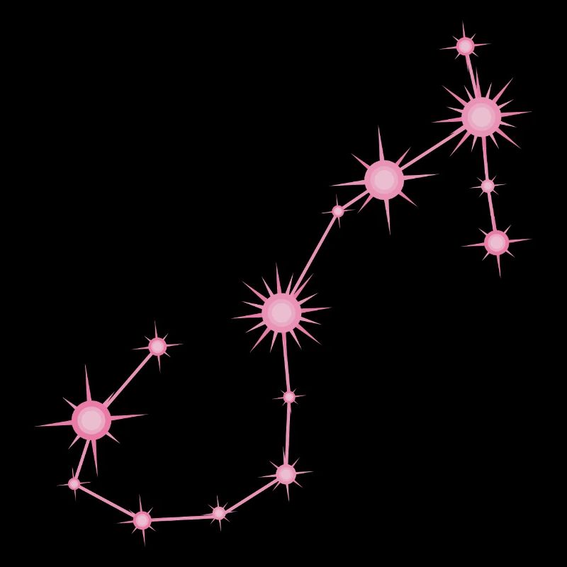 Scorpio Star Constellation Zodiac Sign Pastel Pink